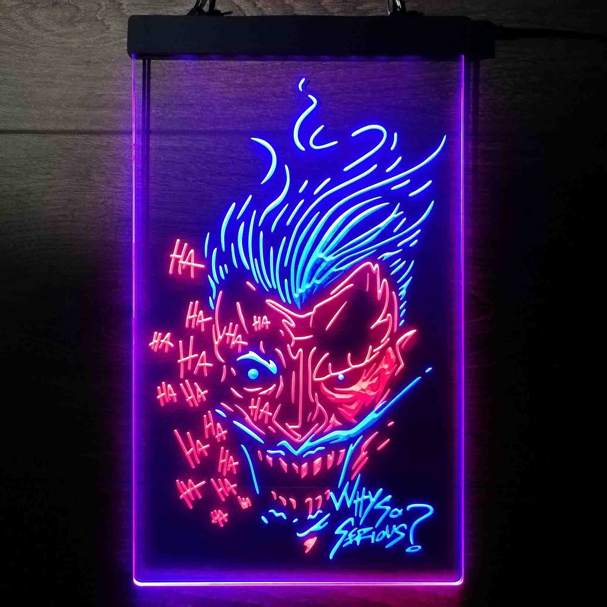 Joker Why So Serious Dual LED Neon Light Sign